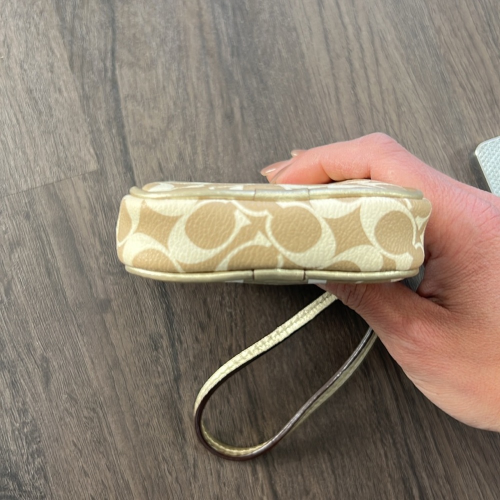 Coach Beige Wristlet - Picture 5 of 9